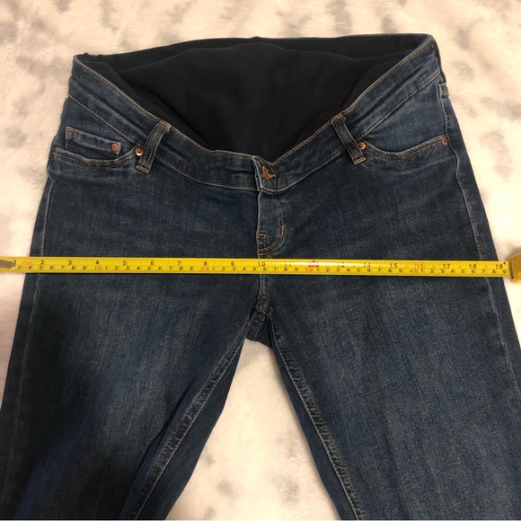 H&M & DENIM SKINNY COUPE HIGH RIB MATERNITY JEANS. SIZE (M) - Picture 11 of 15
